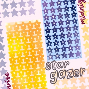 star gazer alphabet sticker sheet