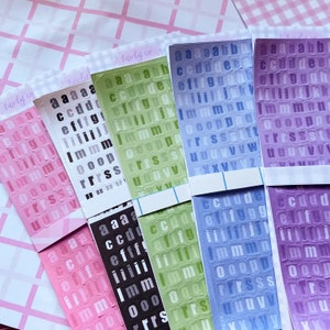 Blockfarbe 2 -in-1 Stickerbogen Set