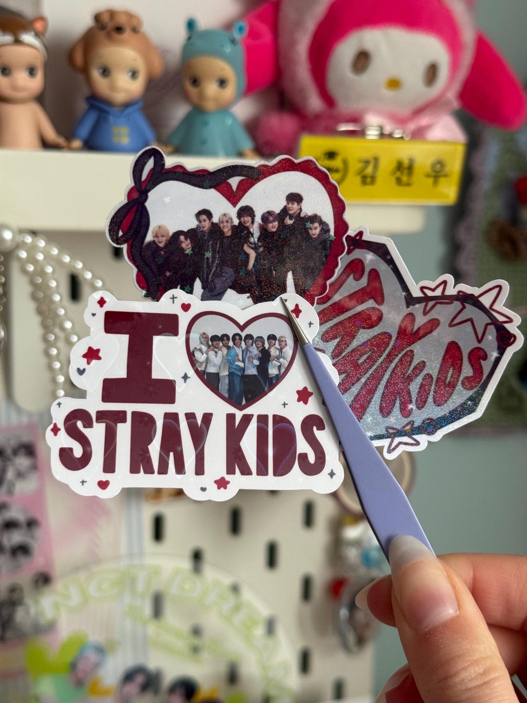 Stray Kids Group Photo Sticker Flakes - Sweetheart Frame, Stray Kids ...