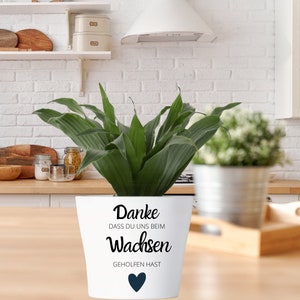 Danke, dass du uns beim Wachsen geholfen hast - Aufkleber für Blumentopf;  Erzieherin o. Lehrerin Geschenk, Abschiedsgeschenk Kindergarten