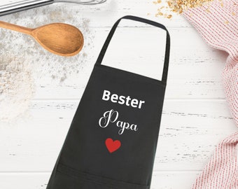 Cooking apron Best Dad - gift for dad or grandpa for Father's Day, barbecue apron for men grey, personalized gift dad from child