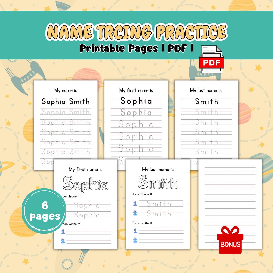Custom Name Tracing Worksheet | Personalized Handwriting Practice Sheet ...