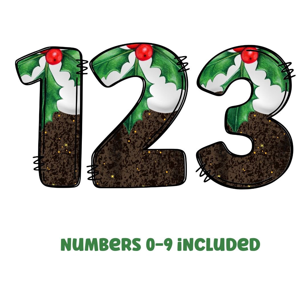 Christmas Pudding Clipart Letters 300dpi Transparent Png. 1 Set of ...
