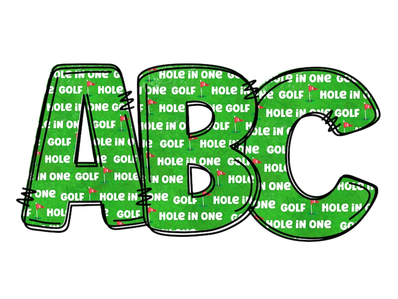 Golf Clipart Letters 300dpi Transparent Png. 5 Styles of Alphabet ...