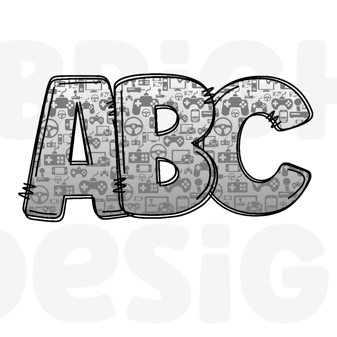 Gaming Grey Clipart Alphabet Letters 300dpi Transparent Png. 5 Styles ...