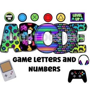 Gaming clipart letters 300dpi transparent png. 5 styles of alphabet letters A-Z. Uppercase letters