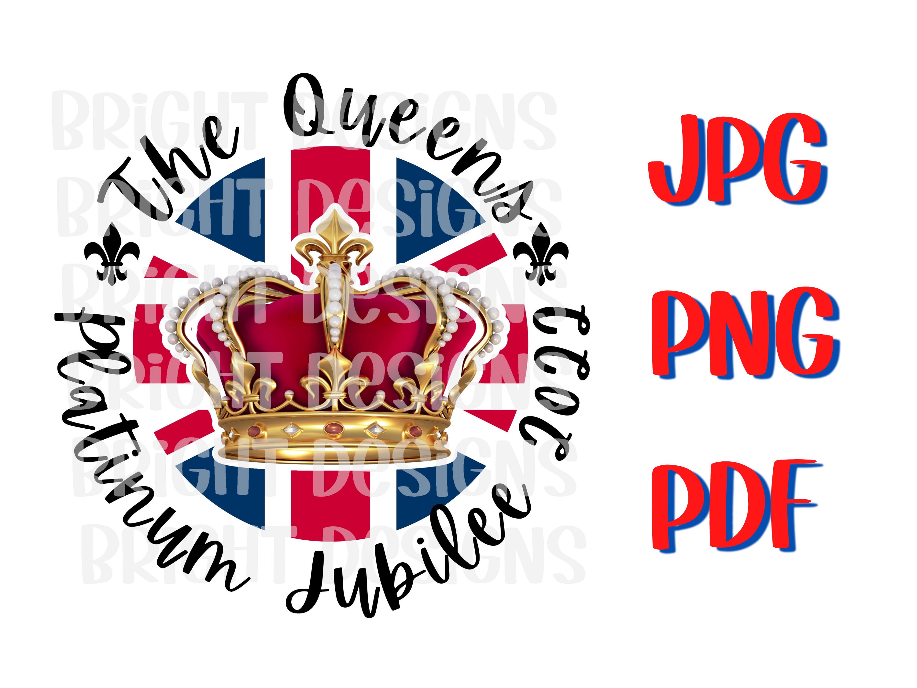 The Queens platinum jubilee 2022 graphic 300dpi transparent png, pdf and jpg