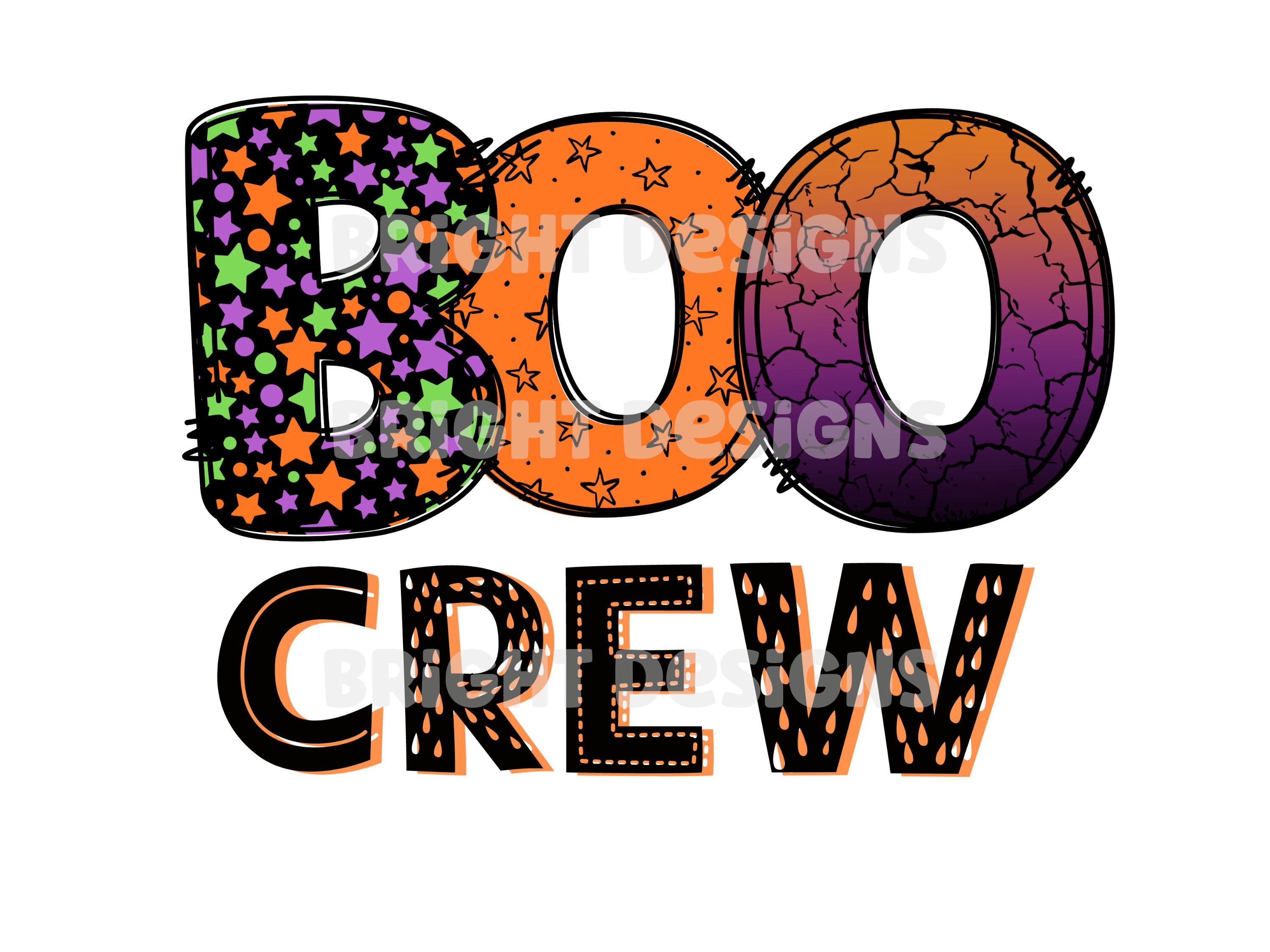 Boo Crew Clipart Graphic 300dpi Transparent Png, Pdf and Jpg - Etsy