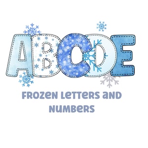 Letras de imágenes prediseñadas congeladas 300 ppp png transparente. 5 estilos de letras del alfabeto A-Z. Letras mayúsculas y números