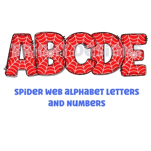 Letras de imágenes prediseñadas de tela de araña 300 ppp png transparente. 1 juego de letras del alfabeto A-Z. Letras mayúsculas y números