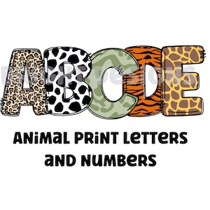 Animal Print Clipart Letters 300dpi Transparent Png. 5 Styles of ...