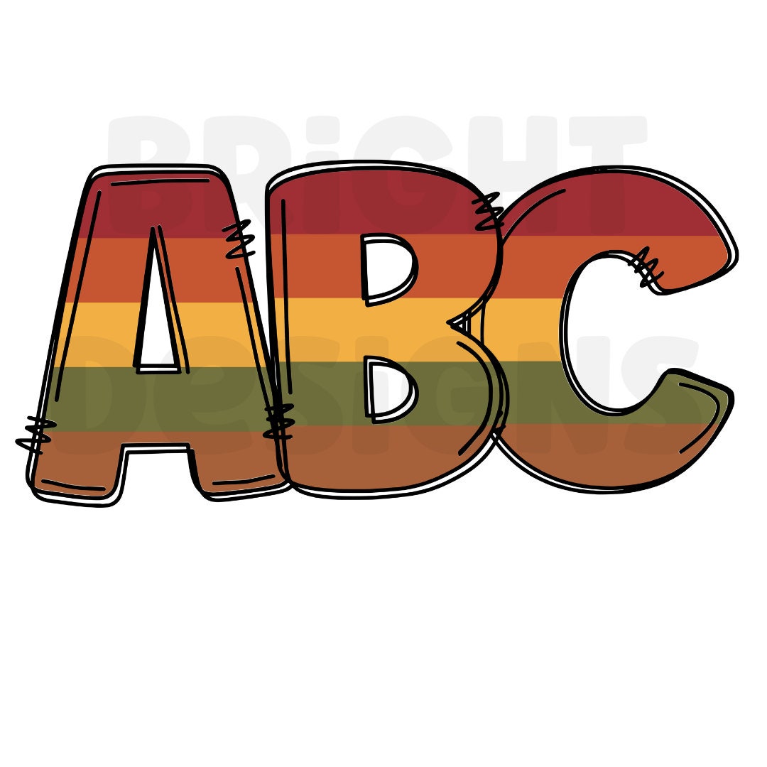 Fall Autumn Alphabet Png Clipart Letters 300dpi Transparent - Etsy