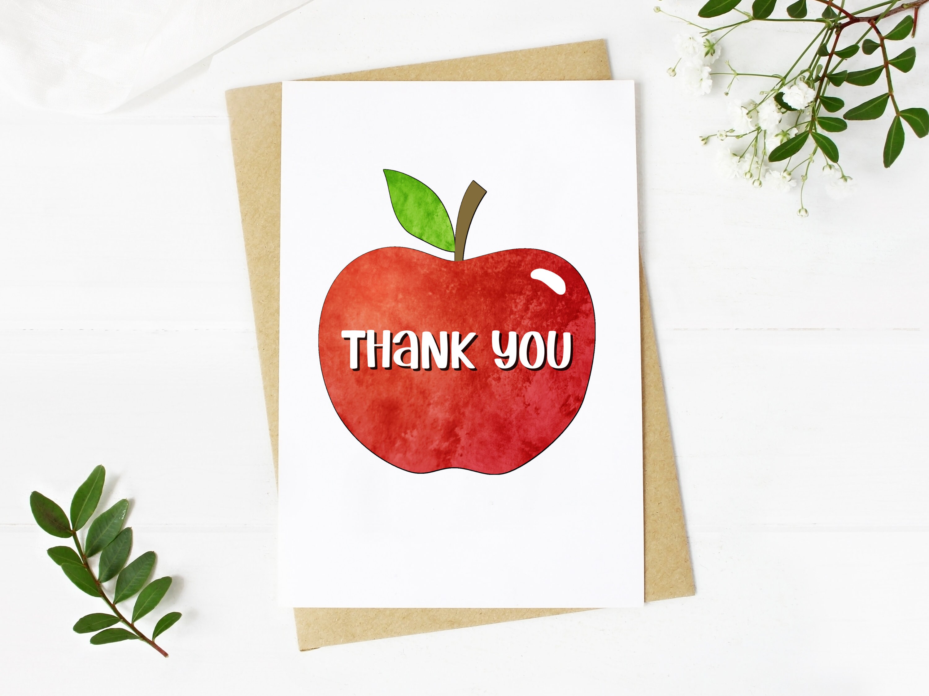 Apple Thank You Clipart 300dpi Transparent Png, Pdf and Jpg Teacher ...
