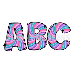 Pink Dream Alphabet Clipart Letters 300dpi Transparent Png. 5 Styles of ...