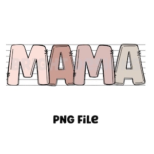 Mama PNG, Bright Doodle, Mama clipart, arquivo digital, download de sublimação, DTF