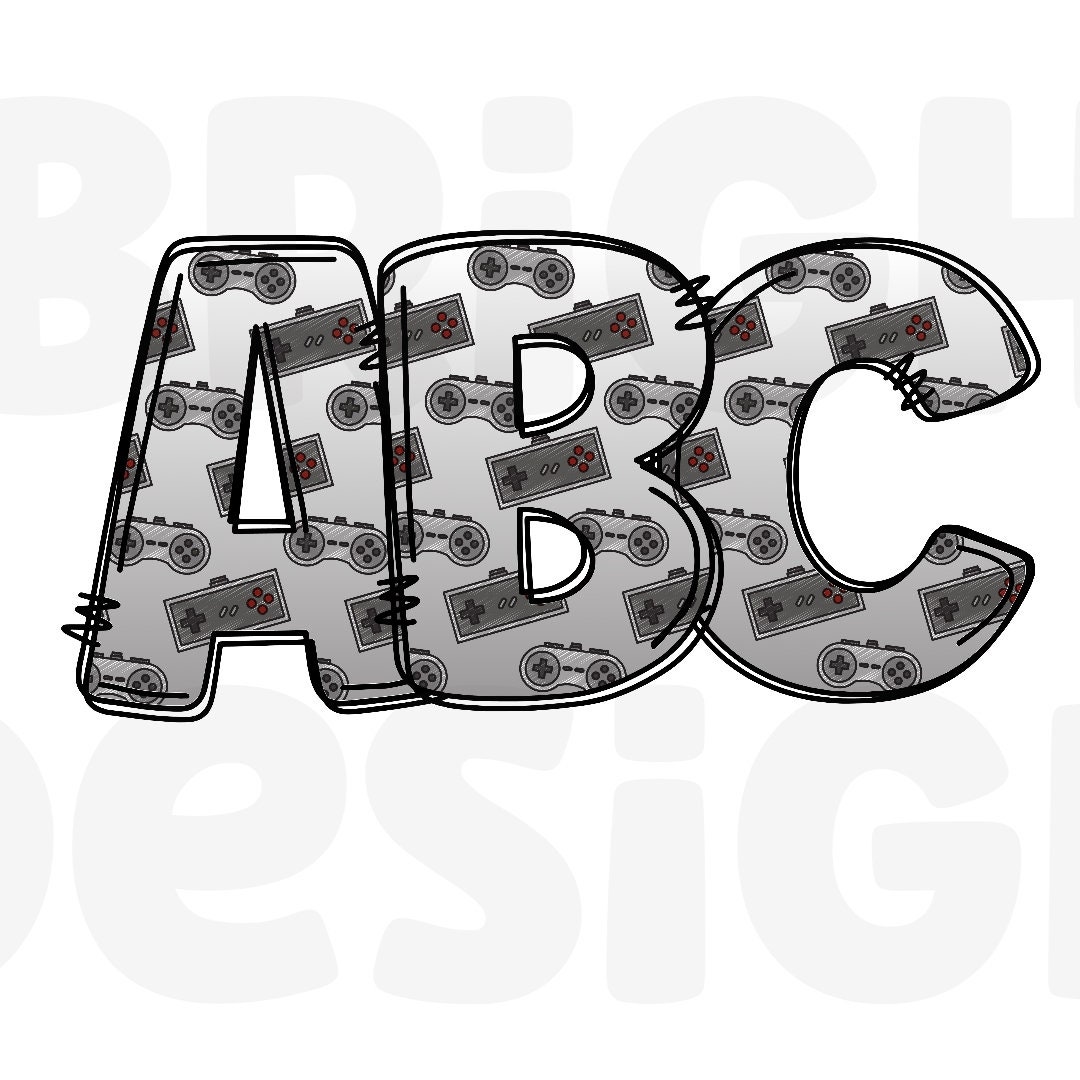 Gaming Grey Clipart Alphabet Letters 300dpi Transparent Png. 5 Styles ...