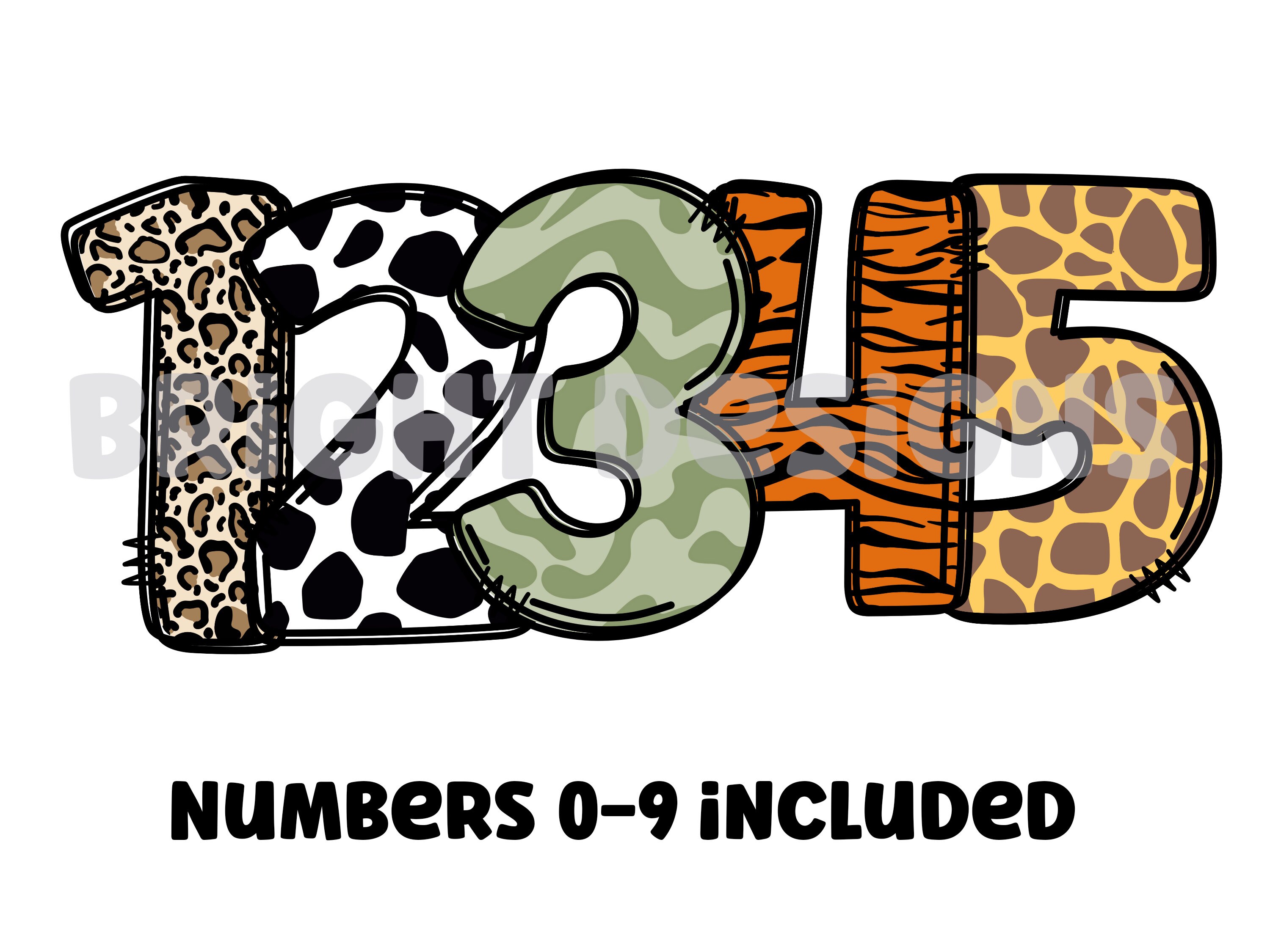 Animal Print Clipart Letters 300dpi Transparent Png. 5 Styles - Etsy