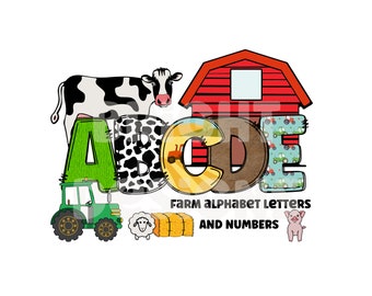 Farm Alphabet PNG, Barnyard Letters Clipart, Rustic Country Monogram ...