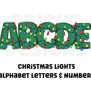 Christmas lights clipart letters 300dpi transparent png. 1 set of alphabet letters A-Z. Uppercase letters and numbers