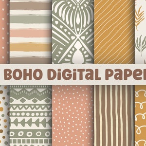 Papeles digitales Boho.  Archivos PNG de 300 dpi.