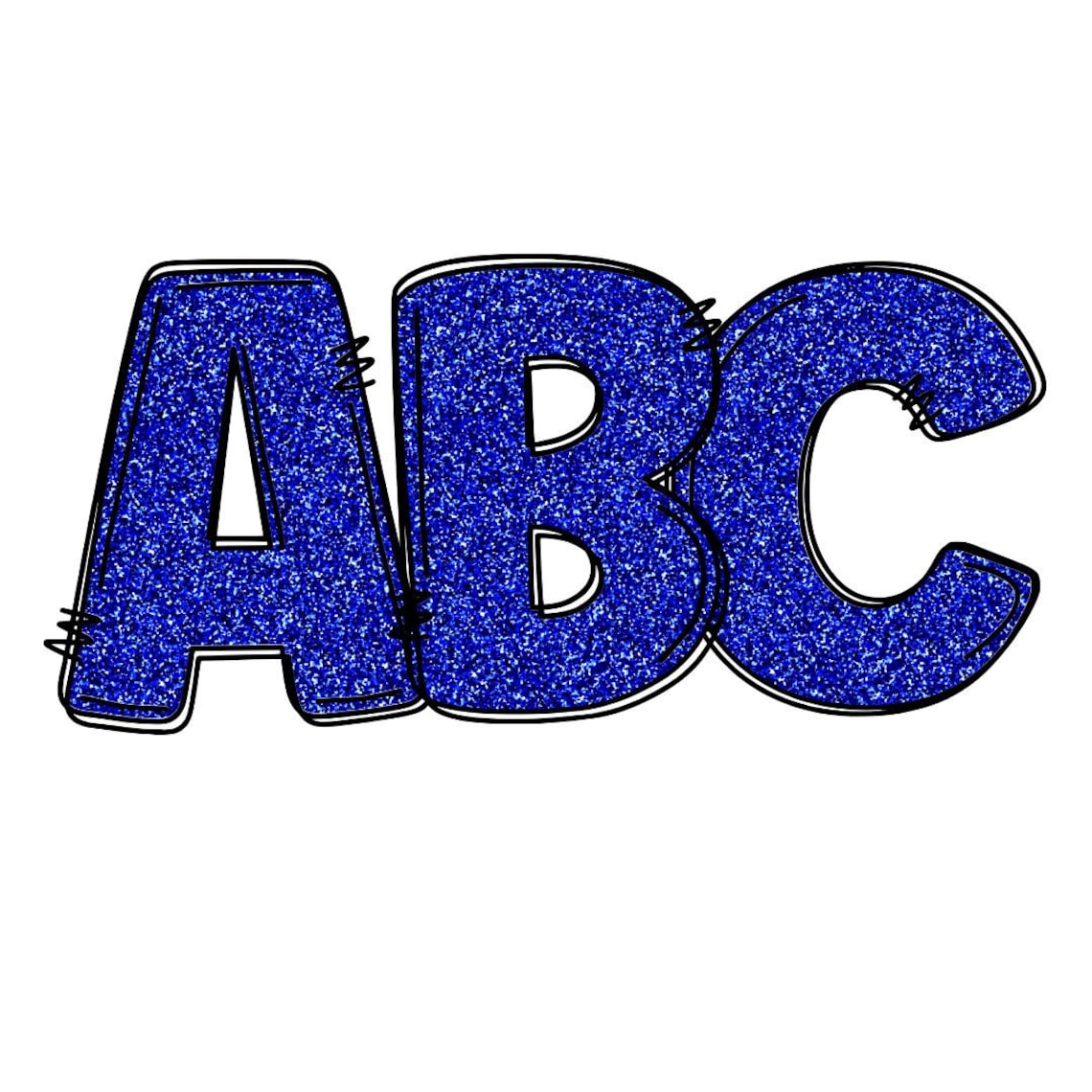 4th July Alphabet Clipart Letters. Doodle Font Doddle Letters American ...
