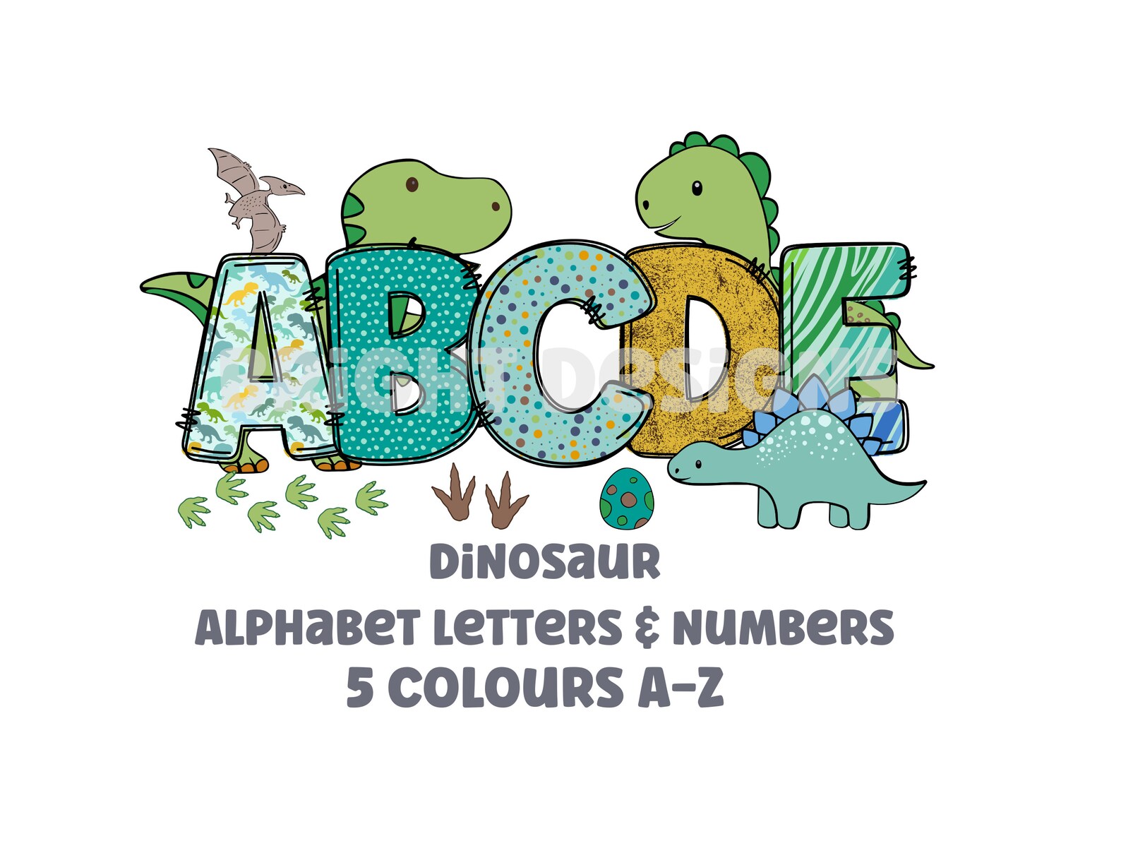 Dinosaur Alphabet Png Clipart Letters 300dpi Transparent Png. 5 Styles ...