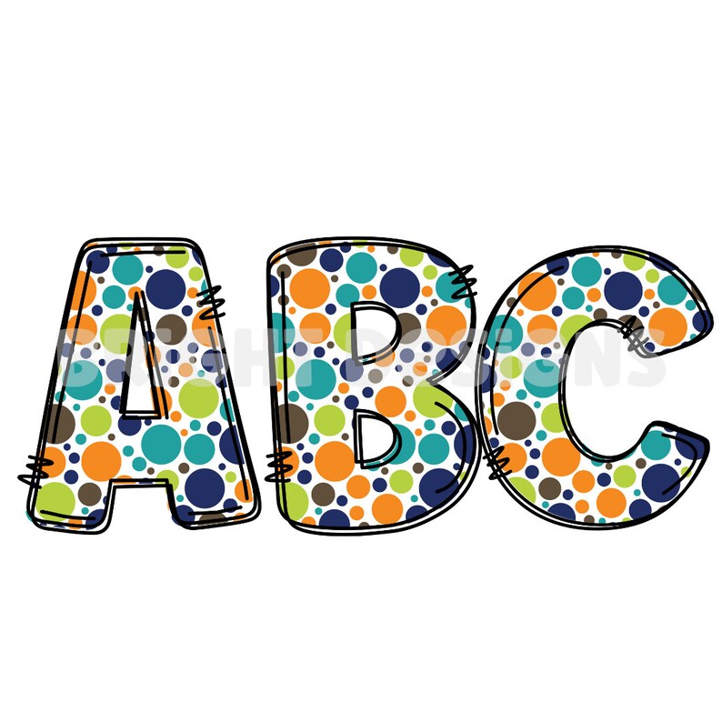 Bright Clipart Letters 300dpi Transparent Png. 5 Styles of Alphabet ...