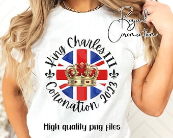 King Charles III coronation 2023 graphic 300dpi transparent png, pdf and jpg