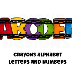 Crayons school alphabet clipart letters 300dpi transparent png. 5 styles of alphabet letters A-Z. Uppercase letters
