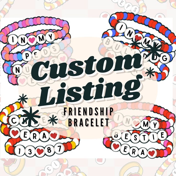 Custom Friendship Bracelet Listing, Custom PNG, Modified Melissa Illustrate PNG, Custom Bracelet