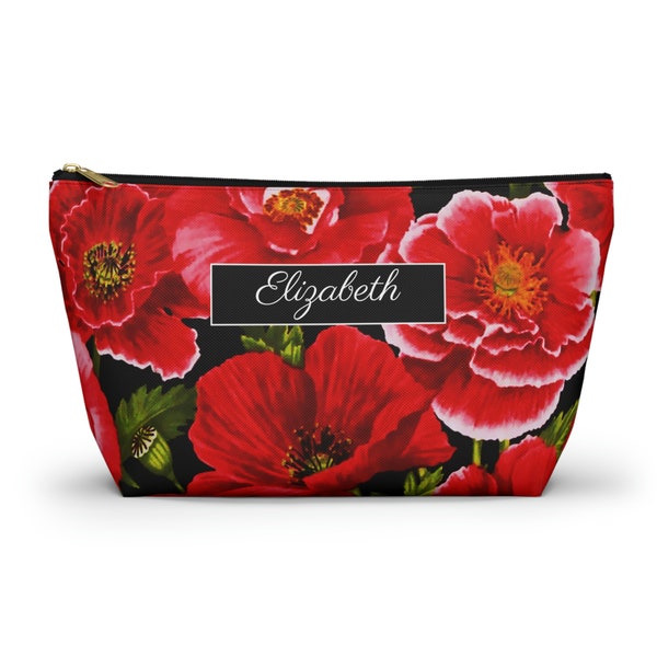 Red Cosmetic Bag - Etsy