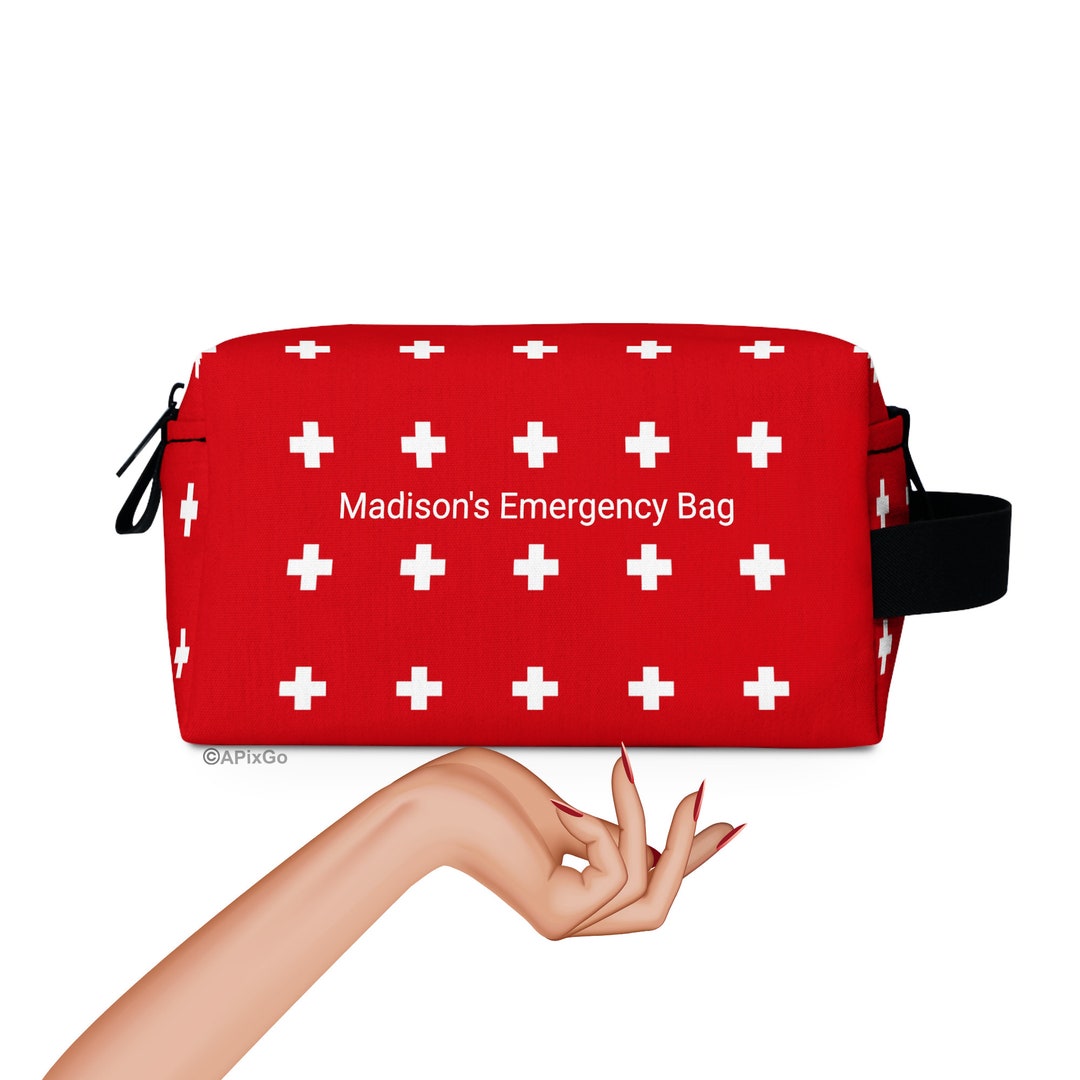 Emergency Medicine Pouch First Aid Red Cross Bag Size Etsy