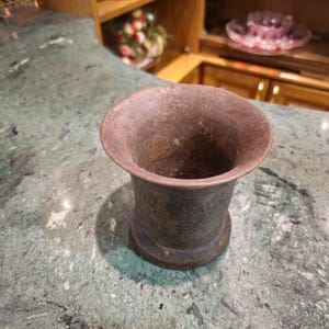 Mortar Bronze Rare Vintage Mysterious mid 19th - early 20th century