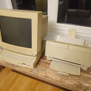 Apple Macintosh LC 475 Vintage 1994 Monitor M1212 Printer Style Writer 2 M2003 Japan