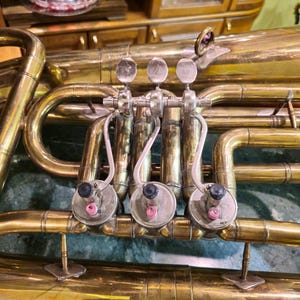 Tuba Orfeo n.° 1337, antigua, nueva, en Do mayor, año 1984, Unión Soviética, Kyiv, Ucrania imagen 12