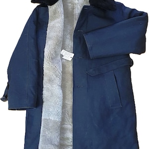 Winter Sheepskin Coat Natural Sheepskin Black Top  White Bottom Original