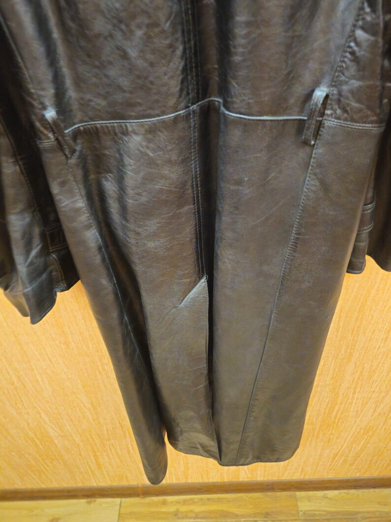 Vintage Herren Ledermantel aus den 1970er Jahren, Kommandant, KGB NKVD - Zweiter Bild 8