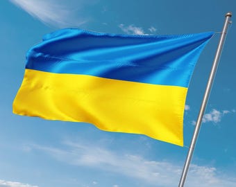 Bandera nacional Ucrania Estado Bandera Ucrania Bandera Ucrania Размер 55"x35" 90 x 140 см and 23"x35" 60 x 90 см Сделано en Ucrania