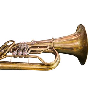 Tuba Orfeo n.° 1337, antigua, nueva, en Do mayor, año 1984, Unión Soviética, Kyiv, Ucrania imagen 3