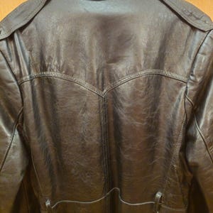 Vintage Herren Ledermantel aus den 1970er Jahren, Kommandant, KGB NKVD - Zweiter Bild 5