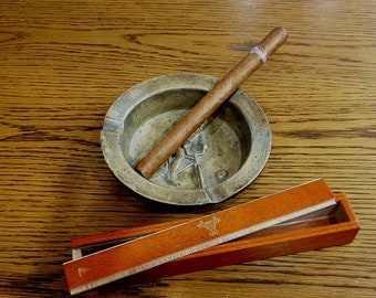 Antique Bronze Ashtray: Early 20th Century, Possibly British