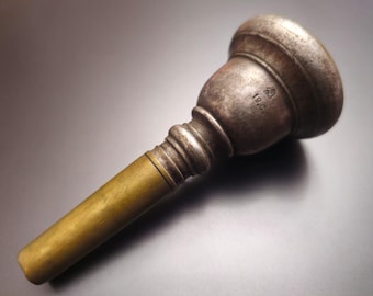 Vintage Mundstück Windtrompete aus Messing frühe Sowjetunion 1920er Jahre
