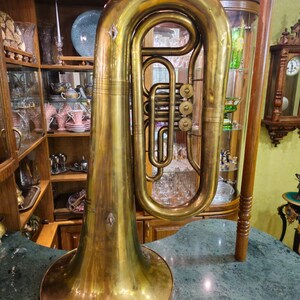 Tuba Orfeo n.° 1337, antigua, nueva, en Do mayor, año 1984, Unión Soviética, Kyiv, Ucrania imagen 6