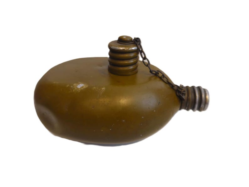 Vintage Military Aluminum Flask Red Vyborg 1953 Ukrainian Armed Forces War Ukraine russia image 7