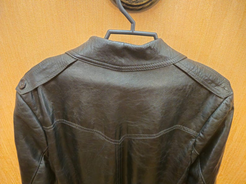 Vintage Herren Ledermantel aus den 1970er Jahren, Kommandant, KGB NKVD - Zweiter Bild 7