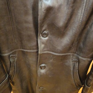 Vintage Herren Ledermantel aus den 1970er Jahren, Kommandant, KGB NKVD - Zweiter Bild 6