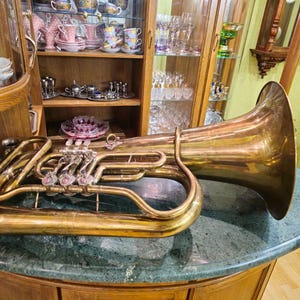 Tuba Orfeo n.° 1337, antigua, nueva, en Do mayor, año 1984, Unión Soviética, Kyiv, Ucrania imagen 8