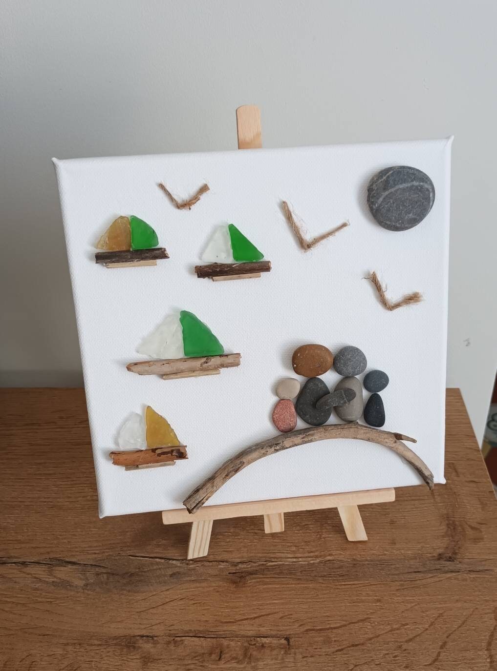 Tableau En Verre Poli Par La Mer Art de verre de mer - Etsy France