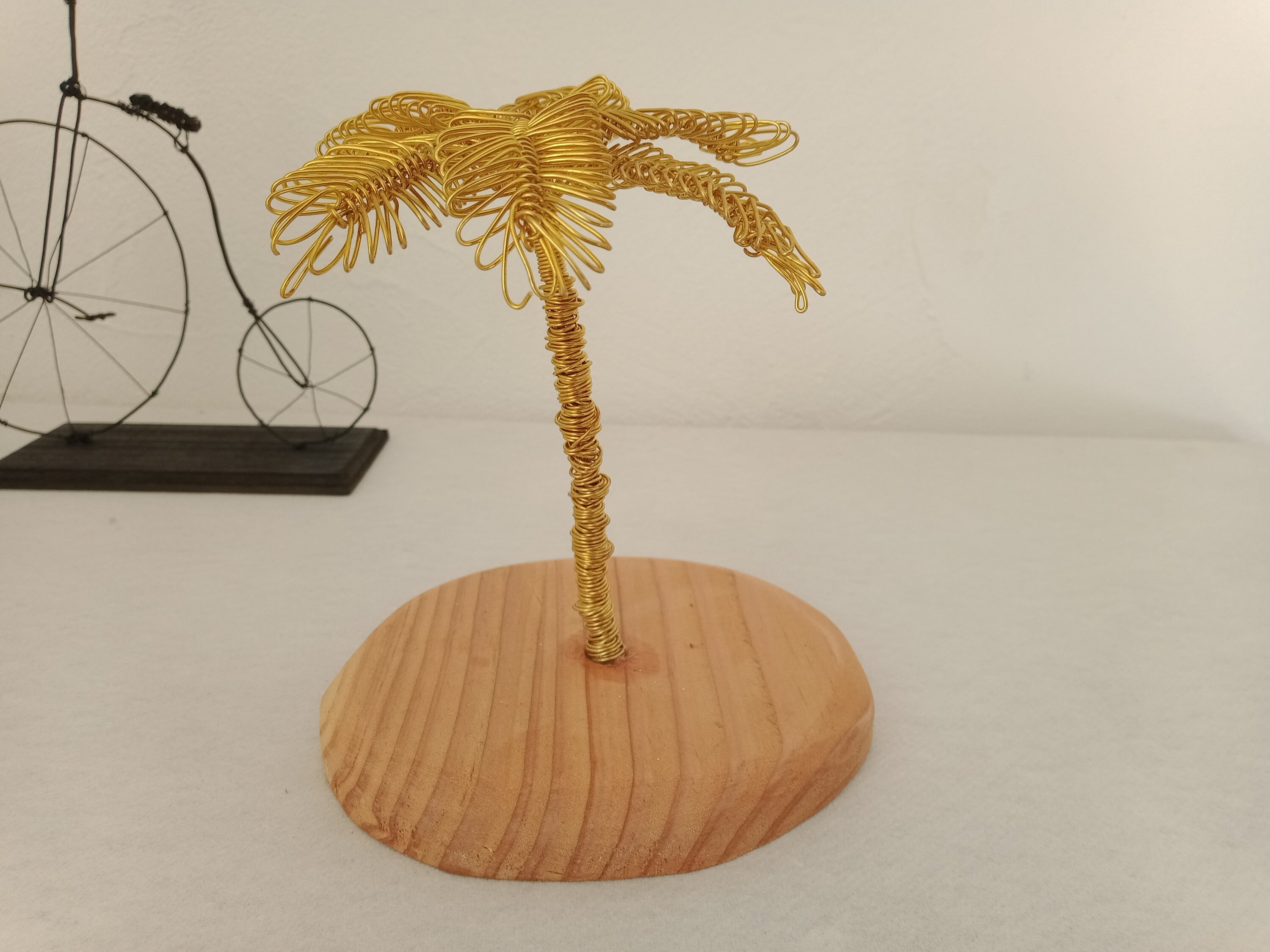 Palmier en Fil de Fer Laiton