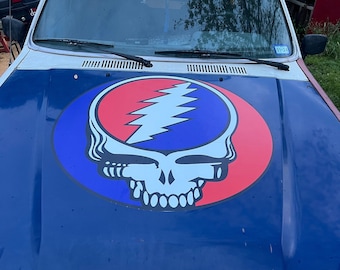 30”x30” Grateful Dead Steal Your Face Car Hood Vinyl Graphic